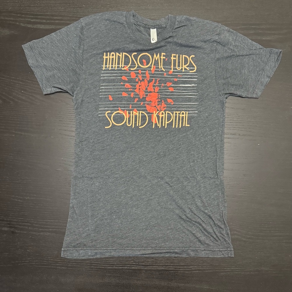 HANDSOME FURS band Tee SOUND KAPITAL American Apparel Dark Gray T-Shirt